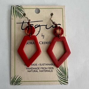 New Tagua Nut Fair Trade Ecuadorian Earrings